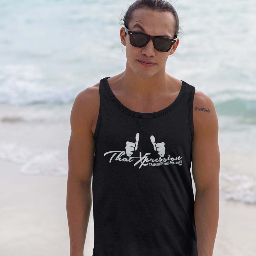 Unisex Branded Tanktop With Train Hard Slogan